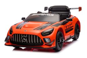 12V Gelicenseerde Mercedes AMG GT4 Ride On Car Oranje